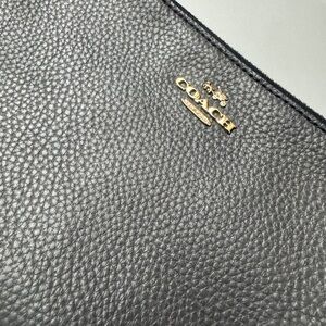 Coach Dark Blue Leather Wristlet